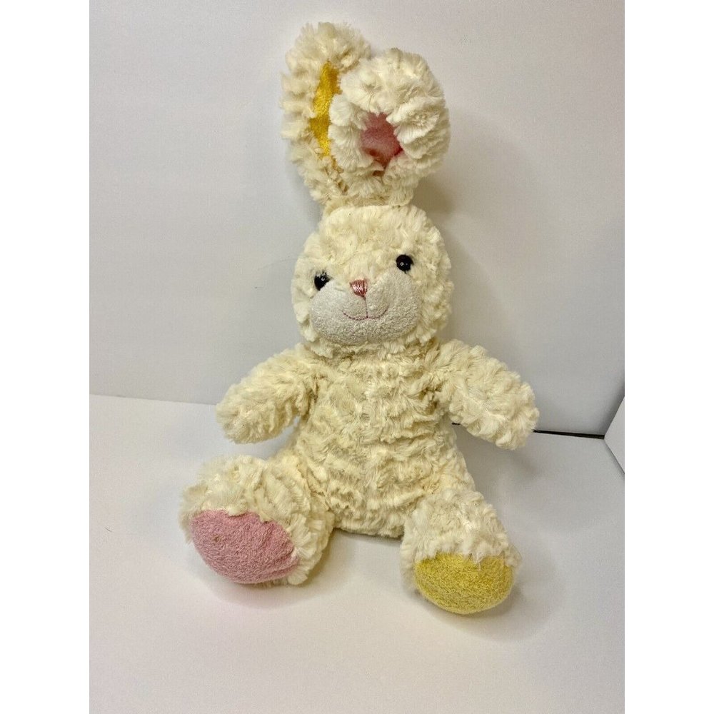 Animal Adventure Pastel Yellow Pink Bunny Rabbit Easter Stuffed‎ Animal 2014